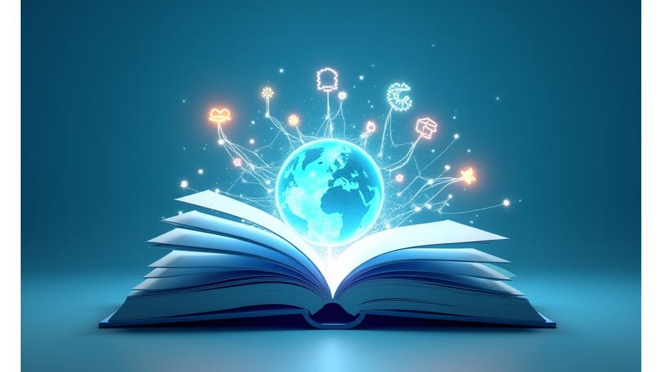 Conceptual image representing innovation and accessibility in education with digital elements