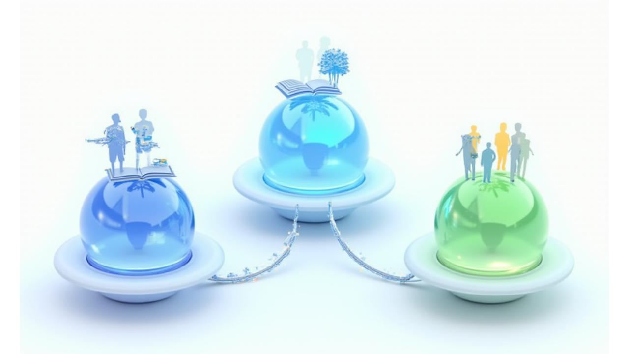 Symbole, die Wissensdatenbank, technische Dokumentation und Community-Forum repräsentieren