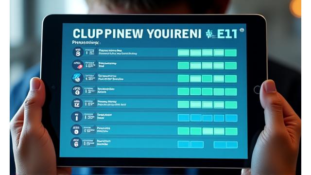 Computerbildschirm zeigt eine Bestenliste mit Lernenden und ihren Fortschrittsbalken
