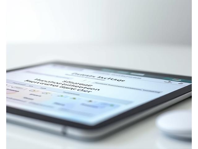 Bildschirmlupe, kontrastreiche Farbpaletten und alternative Eingabegeräte, die auf einem Tablet angezeigt werden und verschiedene Barrierefreiheitsoptionen in Lernwelle-Software demonstrieren.