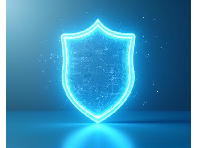 Symbolic image of a shield protecting data and digital systems, representing liability limitations